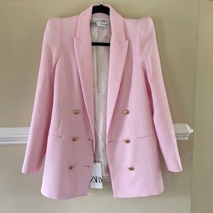 Zara textured weave blazer NWT size small